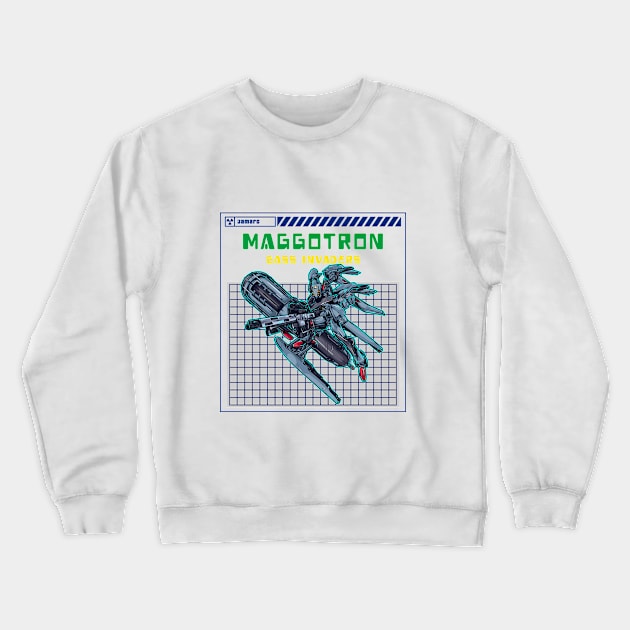 Maggotron Bass Invaders Version 1 Crewneck Sweatshirt by Maggotron